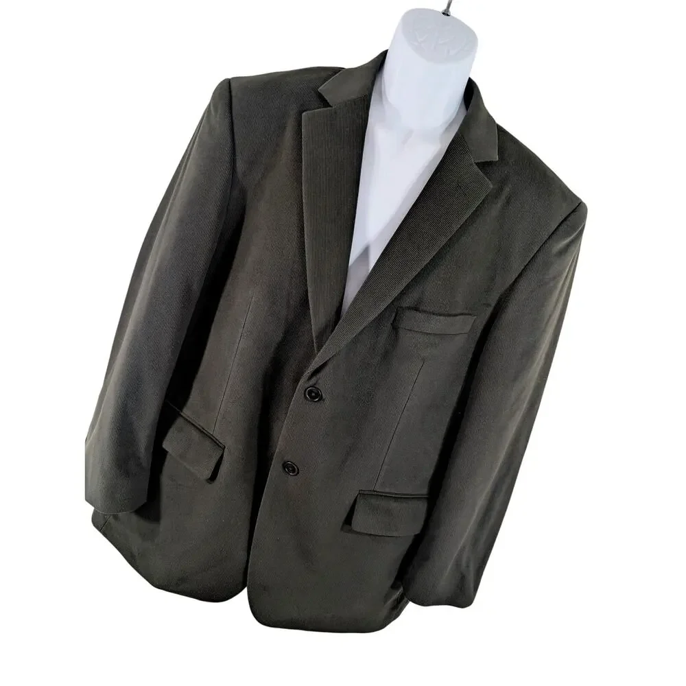 NWOT! PRONTO UOMO! ESPRESSO BROWN FINE, VELVETY CORDUROY 2 BUTTON JACKET! 46S